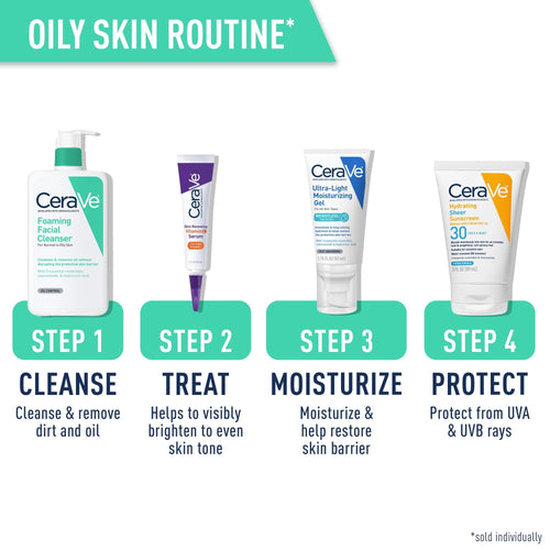 CeraVe Foaming Facial Cleanser, Daily Face Wash for Normal to Oily Skin, 3 fl oz & 16 fl oz EasyOptionXY LLC