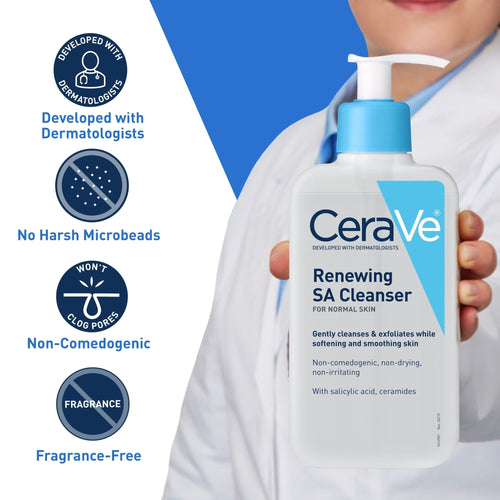 CeraVe Renewing SA Cleanser, Salicylic Acid Foaming Gel Face Wash For Smooth Skin, 8 fl oz EasyOptionXY LLC