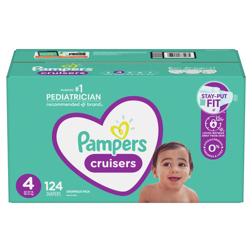 Pampers Cruisers Active Fit Taped Diapers Size 4, 124Count EasyOptionXY LLC