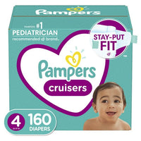 Pampers Cruisers Active Fit Taped Diapers Size 4, 160 Count EasyOptionXY LLC