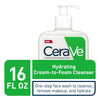 CeraVe Hydrating Cream-to-Foam Facial Cleanser with Hyaluronic Acid for Normal to Dry Skin, 16 fl oz EasyOptionXY LLC