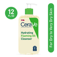 CeraVe Hydrating Foaming Oil Facial Cleanser, Dry Skin Face Wash with Hyaluronic Acid, 12 fl oz EasyOptionXY LLC
