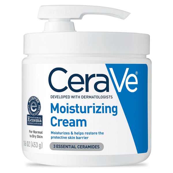 CeraVe Moisturizing Cream with Pump, Face Moisturizer & Body Lotion, Normal to Very Dry Skin 16 oz EasyOptionXY LLC