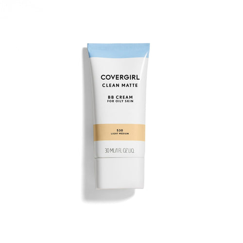 COVERGIRL Clean Matte BB Cream ror Oily Skin, 530 Light Medium, 1 fl oz, Oil-Free BB Cream Foundation EasyOptionXY LLC