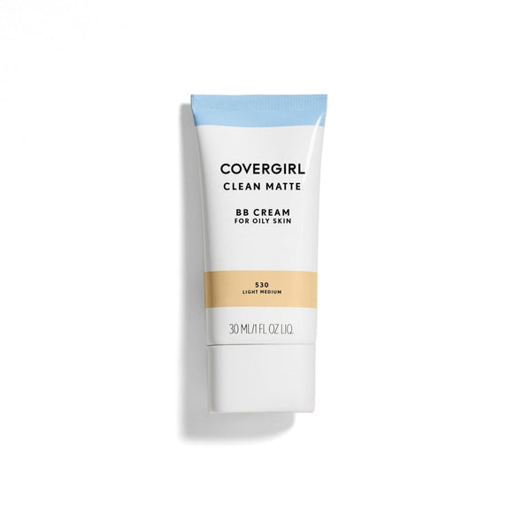 COVERGIRL Clean Matte BB Cream ror Oily Skin, 530 Light Medium, 1 fl oz, Oil-Free BB Cream Foundation EasyOptionXY LLC