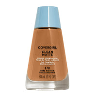 COVERGIRL Clean Matte Liquid Foundation, 570 Deep Golden, 1 fl oz, Liquid Foundation, Matte Foundation, Lightweight Foundation, Moisturizing Foundation, Water Based Foundation EasyOptionXY LLC