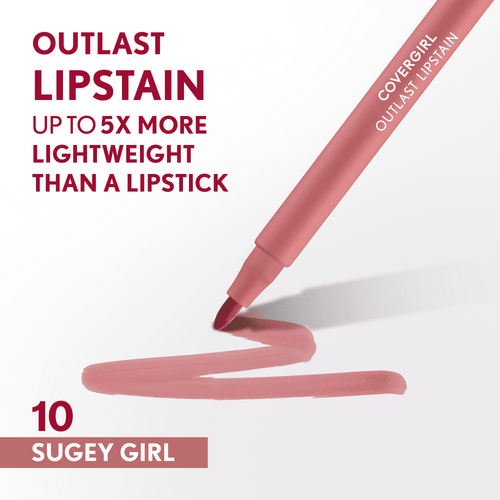 Covergirl Outlast Lipstain, 10 Sugey Girl, Pink, 0.06oz EasyOptionXY LLC