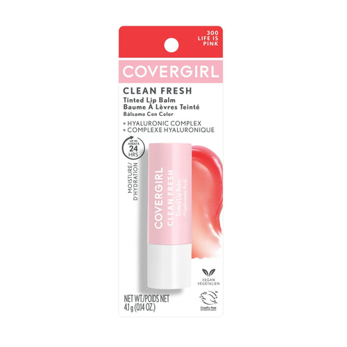 COVERGIRL Clean Fresh Lip Balm, 300 Life Is Pink, 0.14 oz EasyOptionXY LLC
