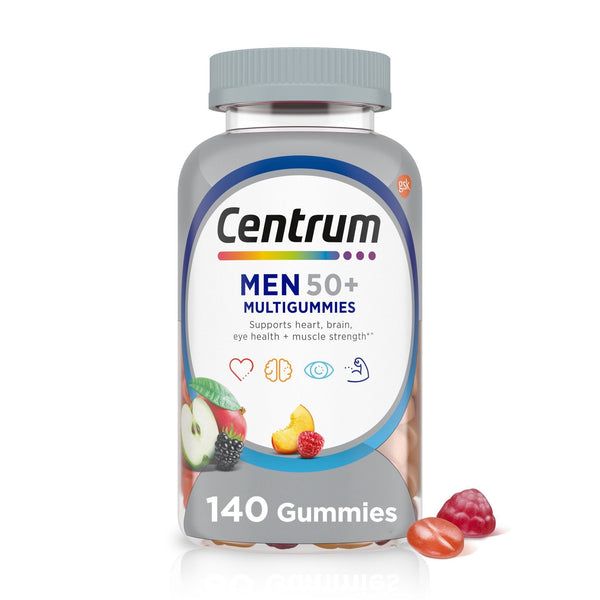 Centrum Multigummies for Men 50 Plus; Multivitamin/Multimineral Supplement; 140 Count EasyOptionXY LLC