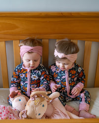 Navy wildflower bamboo zippy Keep the Littles Wild