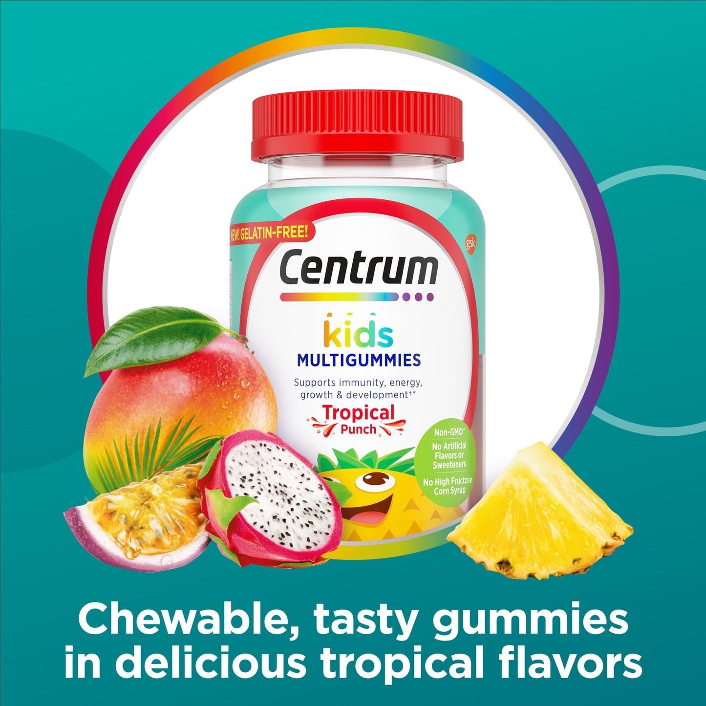 Centrum Kids Multivitamin Gummies; Tropical Punch Flavor Made With Natural Flavors; 110 Count EasyOptionXY LLC
