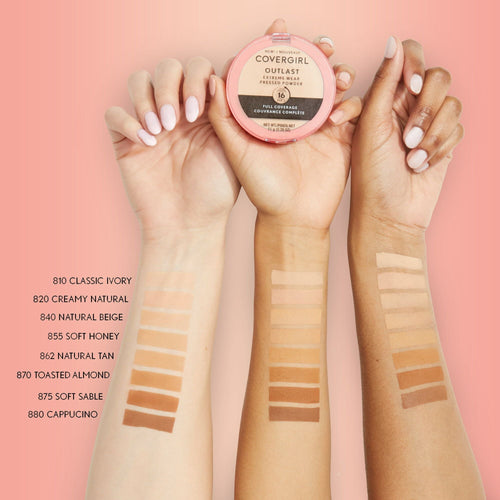 COVERGIRL Outlast Extreme Wear Pressed Powder, Face Powder, Natural, 0.38 Fl Oz , Full Coverage EasyOptionXY LLC