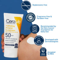 CeraVe Hydrating Body Mineral Sunscreen Lotion SPF 50 for All Skin Types, 5 fl oz EasyOptionXY LLC