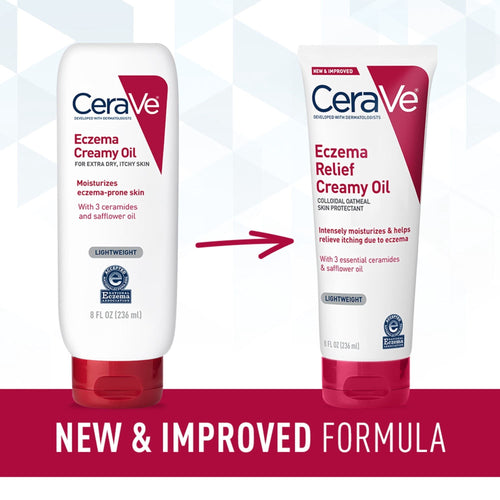 CeraVe Eczema Relief Creamy Body Oil for Itchy Dry Skin with Colloidal Oatmeal, FSA Eligible 8 oz EasyOptionXY LLC