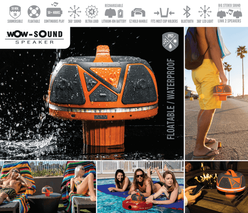 WOW Sports WOW-SOUND Floating Waterproof Stereo Bluetooth Speaker Jupiter Gear