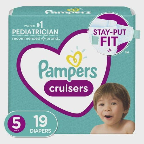 Pampers Cruisers Active Fit Taped Diapers Size 5, 19 Count EasyOptionXY LLC