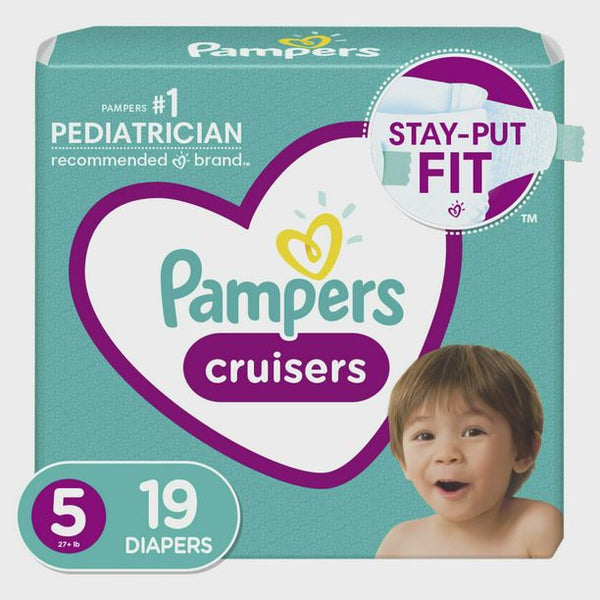 Pampers Cruisers Active Fit Taped Diapers Size 5, 19 Count EasyOptionXY LLC