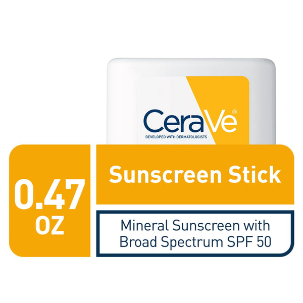 Sunscreen Stick SPF 50 by CeraVe for Unisex - 0.47 oz Sunscreen EasyOptionXY LLC