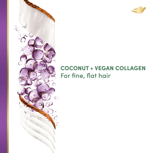 Dove Real Biomimetic Care Daily Shampoo with Vegan Collagen, Coconut, 10 fl oz EasyOptionXY LLC