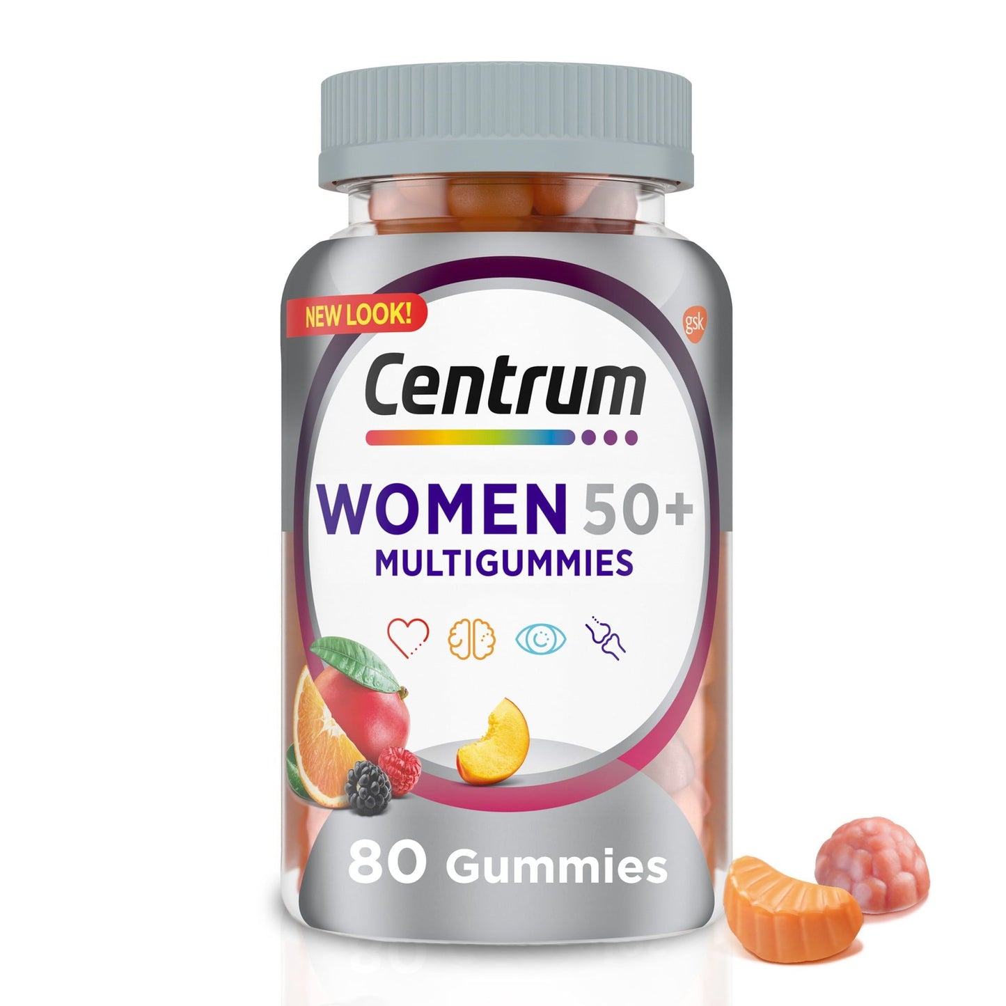 Centrum Multigummies Multivitamin for Women 50 Plus Gummies; 80 Count EasyOptionXY LLC