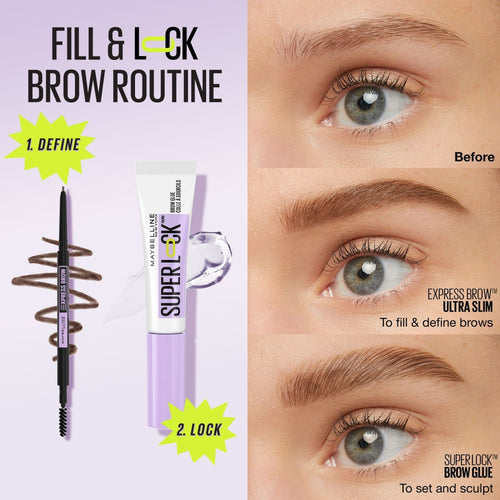 Maybelline Super Lock Brow Glue Clear Eyebrow Gel, Clear, 0.23 fl oz EasyOptionXY LLC