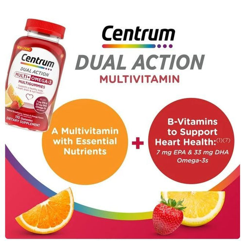 Centrum Multigummies Adult Gummy Vitamins, Multivitamin Supplements, Assorted Fruit, 110 Ct EasyOptionXY LLC