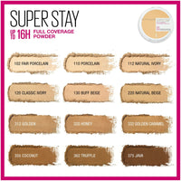 Maybelline Super Stay Powder Foundation Makeup, Full Coverage, 110 Porcelain, 0.21 oz EasyOptionXY LLC