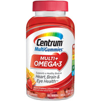 Centrum Adult Multivitamin With Omega 3 Gummies; Fruit Flavors; 100 Count EasyOptionXY LLC