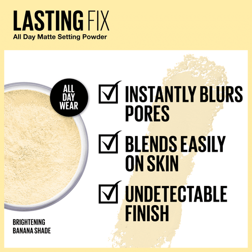 Maybelline Lasting Fix Banana Loose Setting Powder, Translucent, 0.21 oz EasyOptionXY LLC