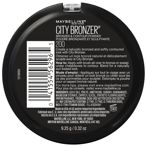 Maybelline City Bronzer Contour Powder Makeup, 200, 0.32 oz EasyOptionXY LLC
