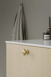 Dark Brushed Gold "Baron" Cup Pull and Knobs Euro • Knobs