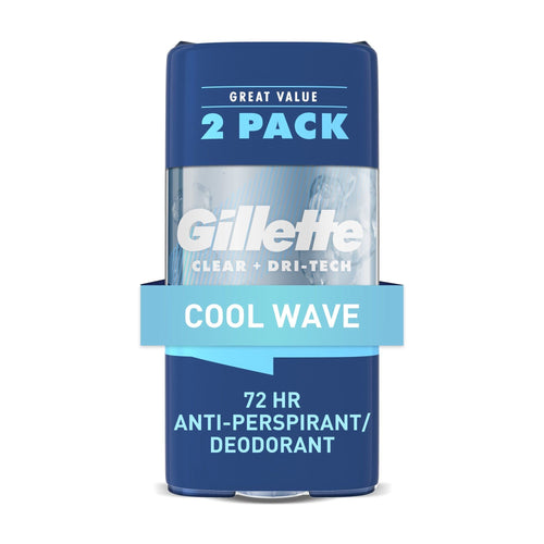 Gillette Antiperspirant and Deodorant for Men Twin Pack; Cool Wave; 3.8 oz EasyOptionXY LLC