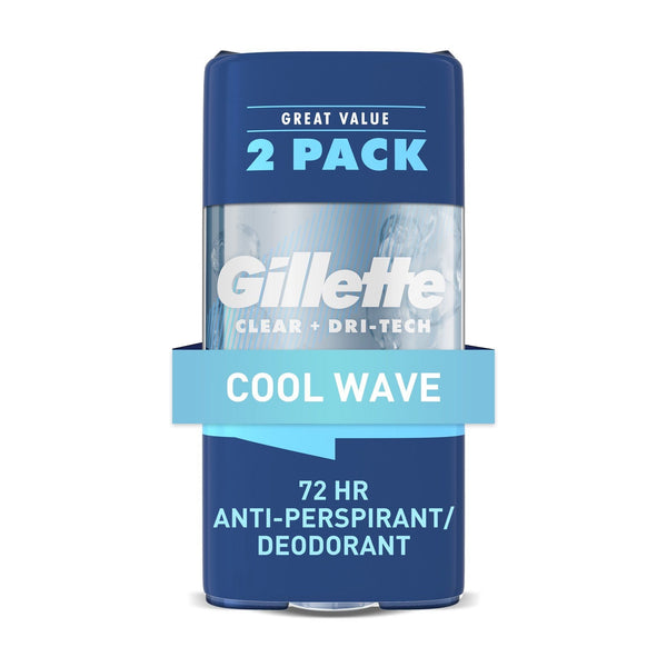 Gillette Antiperspirant and Deodorant for Men Twin Pack; Cool Wave; 3.8 oz EasyOptionXY LLC