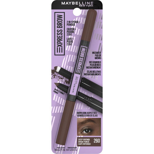 Maybelline Express Brow 2-In-1 Pencil and Powder Eyebrow Makeup, Deep Brown EasyOptionXY LLC