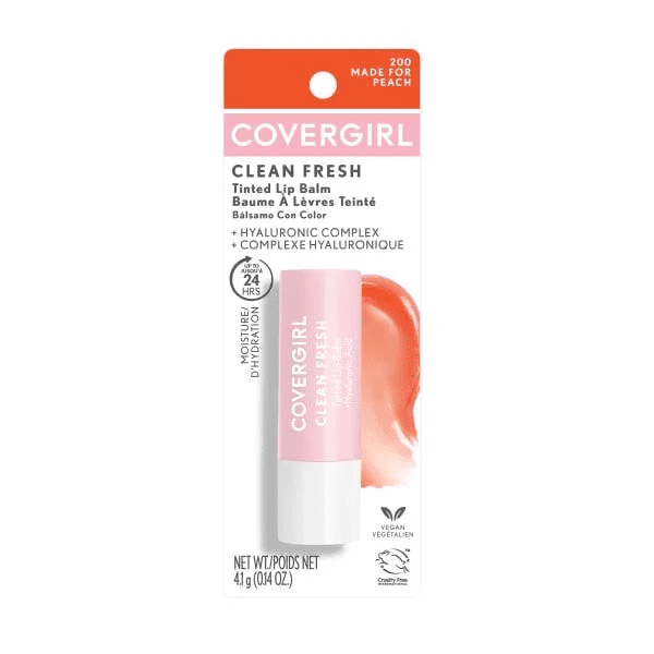 COVERGIRL Clean Fresh Tinted Lip Balm, 200 Made For Peach, 0.14 oz EasyOptionXY LLC