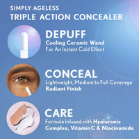 COVERGIRL Simply Ageless Triple Action Concealer, 305 Ivory, 0.24 fl oz EasyOptionXY LLC