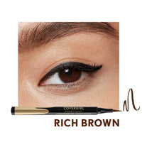 COVERGIRL Exhibitionist Lash Enhancing Liquid Eyeliner, 300 Rich Brown Waterproof, 0.3 fo EasyOptionXY LLC