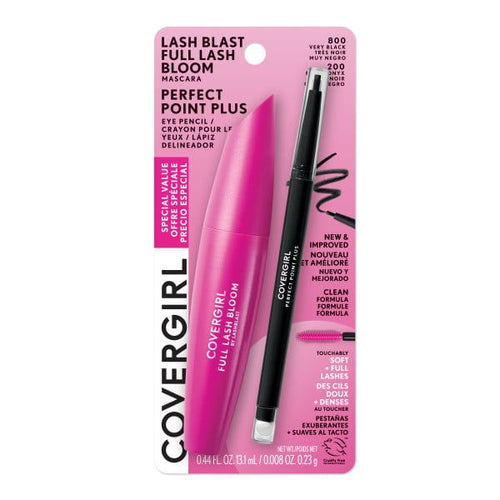 COVERGIRL Lash Blast Full Lash Bloom Mascara + Perfect Point Plus Eyeliner Pencil Value Pack, 800 Very Black + Black Onyx EasyOptionXY LLC