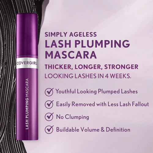 COVERGIRL Simply Ageless Lash Plumping 3-in-1 Mascara, 105 Black, 0.4 fl oz EasyOptionXY LLC