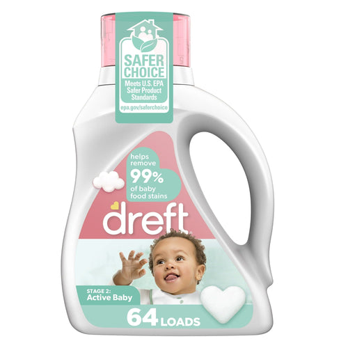 Dreft Stage 2: Active Baby Liquid Laundry Detergent, 64 Loads, 92 fl oz EasyOptionXY LLC