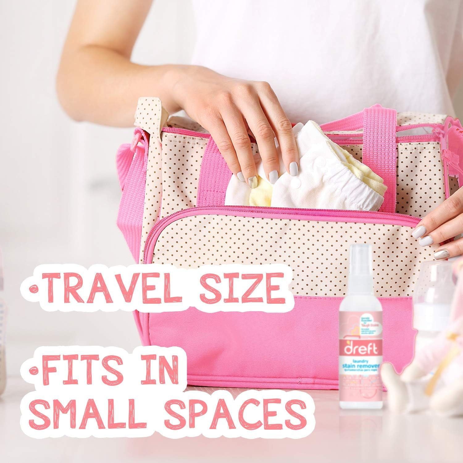 Dreft Diaper Bag To Go Kit Baby Essentials Gift Set with Laundry Stain Remover, Bottle Soap, and Surface Cleaner, Travel Size, 3 Pieces EasyOptionXY LLC