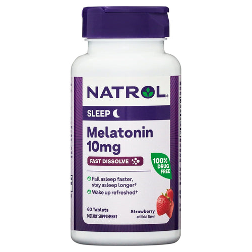 Natrol? Sleep Melatonin Fast Dissolve Tablets, Nighttime Sleep Aid, Strawberry Flavor, 10mg, 60 Count EasyOptionXY LLC
