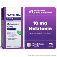 Natrol? Sleep Advanced Melatonin Time Release Tablets, Nighttime Sleep Aid, 10mg, 75 Count EasyOptionXY LLC