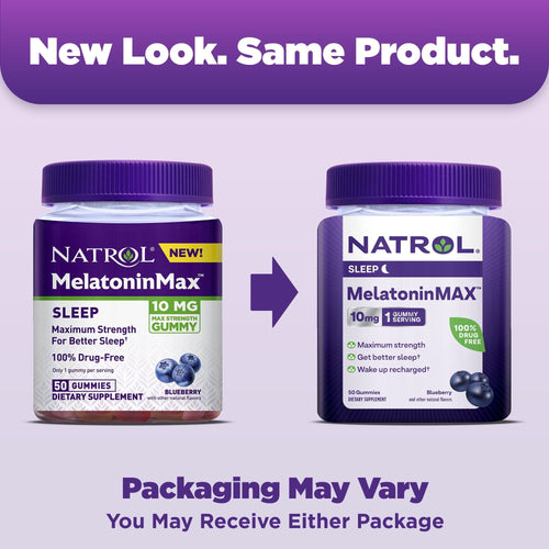 Natrol? MelatoninMax? Sleep Gummy, Blueberry Flavor, 10 mg, 50 Count EasyOptionXY LLC