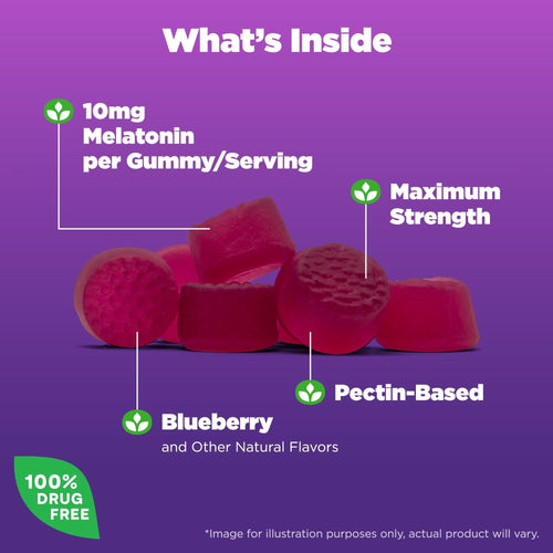 Natrol? MelatoninMax? Sleep Gummy, Blueberry Flavor, 10 mg, 50 Count EasyOptionXY LLC