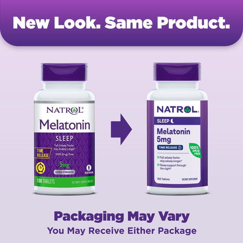 Natrol? Time-Release Melatonin 5 mg, Dietary Supplement for Restful Sleep, 100 Tablets, 100 Day Supply EasyOptionXY LLC