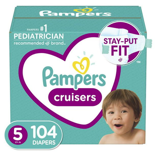 Pampers Cruisers Active Fit Taped Diapers Size 5, 104 Count EasyOptionXY LLC