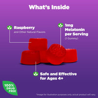 Natrol? Kids Melatonin, Sleep Gummies for Children, Raspberry Flavor, 1mg, 60 Count EasyOptionXY LLC