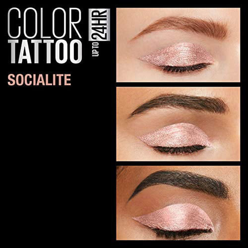 Maybelline Color Tattoo Up To 24HR Longwear Cream Eyeshadow Makeup, Socialite, 0.14 oz EasyOptionXY LLC