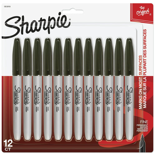 Sharpie Permanent Markers, Fine Point, Black, 12 Count EasyOptionXY LLC